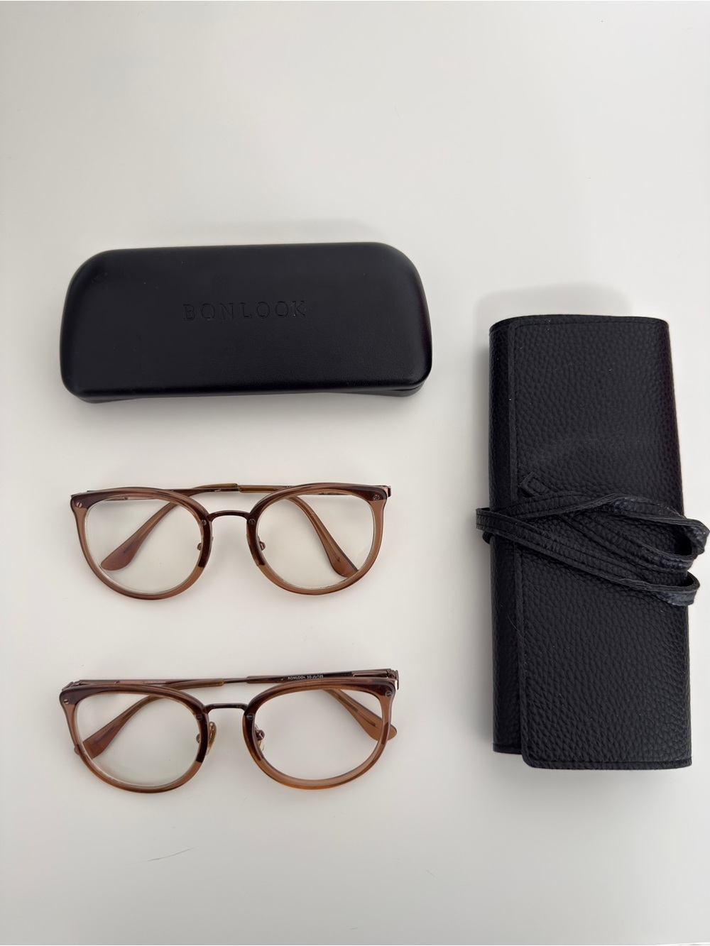 Bonlook Brown Tortoiseshell Optical Glasses Duo with Black Cases